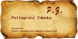Pellegrini Zdenka névjegykártya